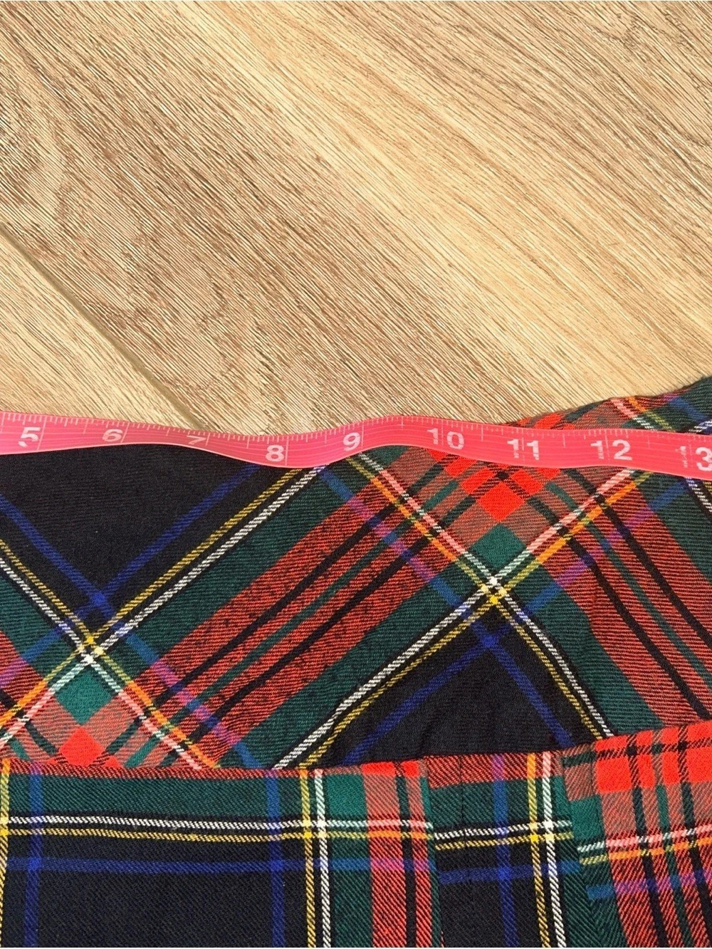 Tartan Plaid flannel Skirt in Red & Black - Picture 4 of 5